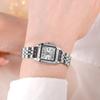 Exquisite Small Square Plate Light Luxury High-Value Steel Belt Women'S Watch Niche High-End Women'S Quartz Watch