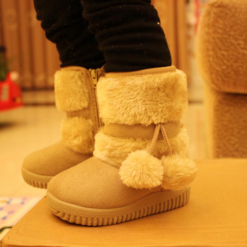 Girls Winter Comfortable Lobbing Ball Thick Warm Kids  Boots