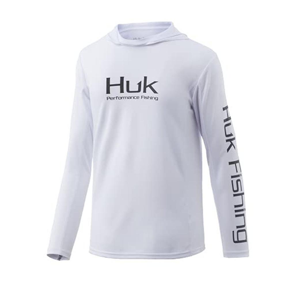 HUK fishing suit summer long-sleeved hooded fishing shirt light and thin sunscreen ice silk Luya fishing suit breathable