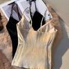 Summer Korean Fashion Sexy Suspender Women Off Shoulder Beauty Slim Camisole Female New Design Retro Aesthetic Solid Chic Tops
