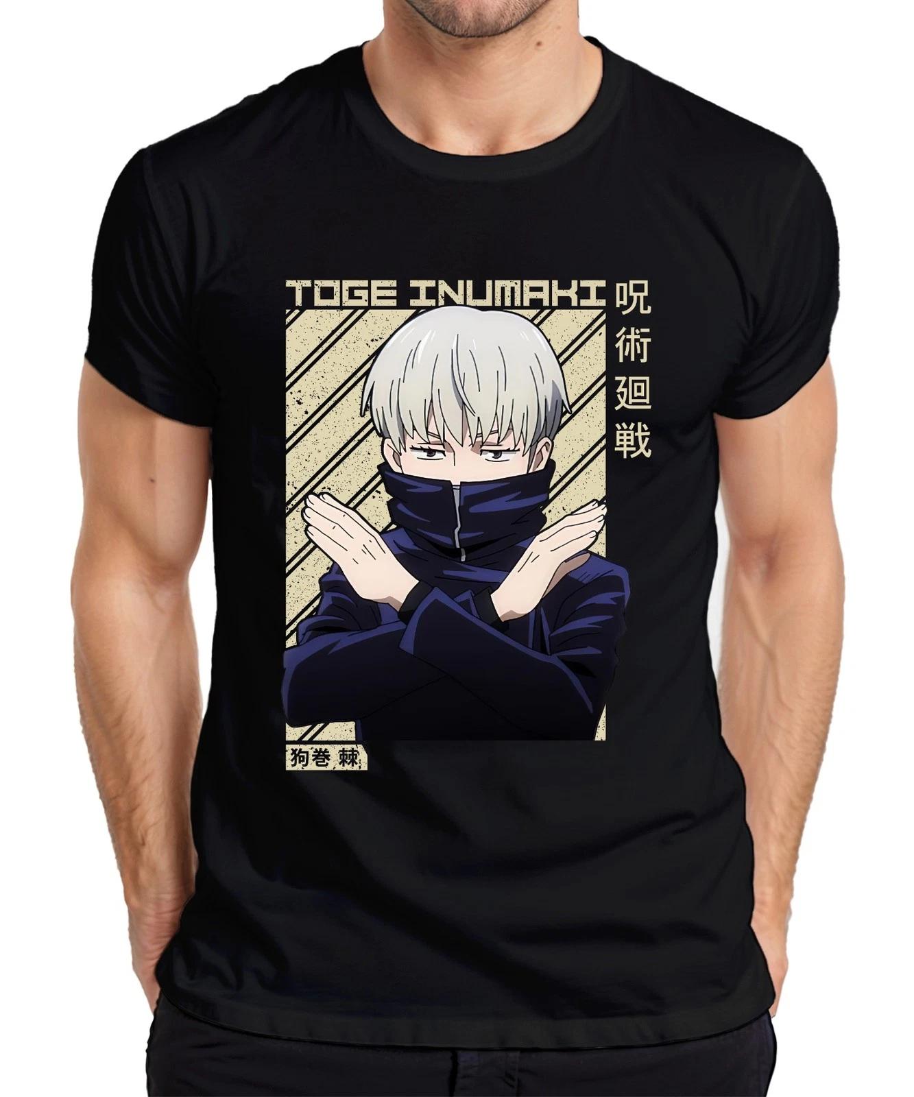 Toge Inumaki Jujutsu Kaisen Anime Geschenk Cosplay Silberhaar Herren T-Shirt XXXL