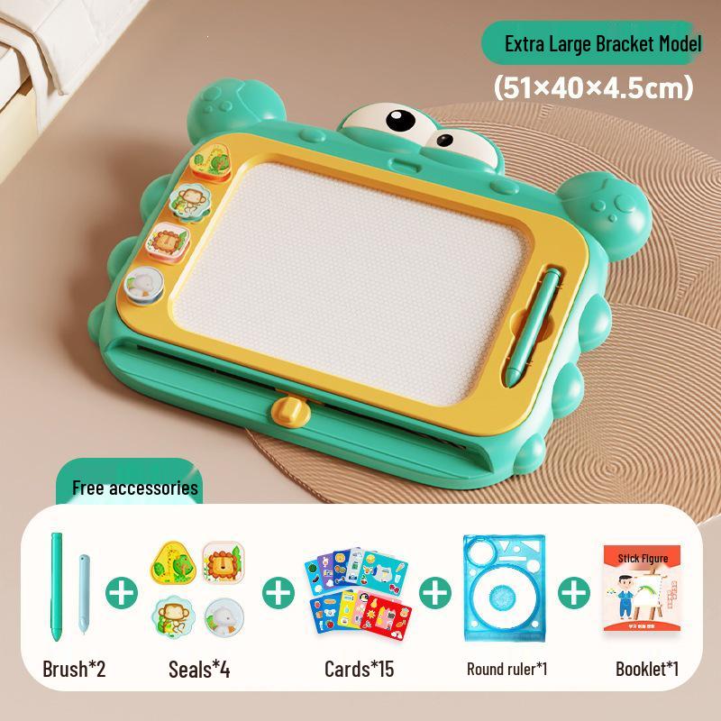 Magnetic Doodle Board with Geometric Stamps - Erasable Drawing Toy for Toddlers and Infants