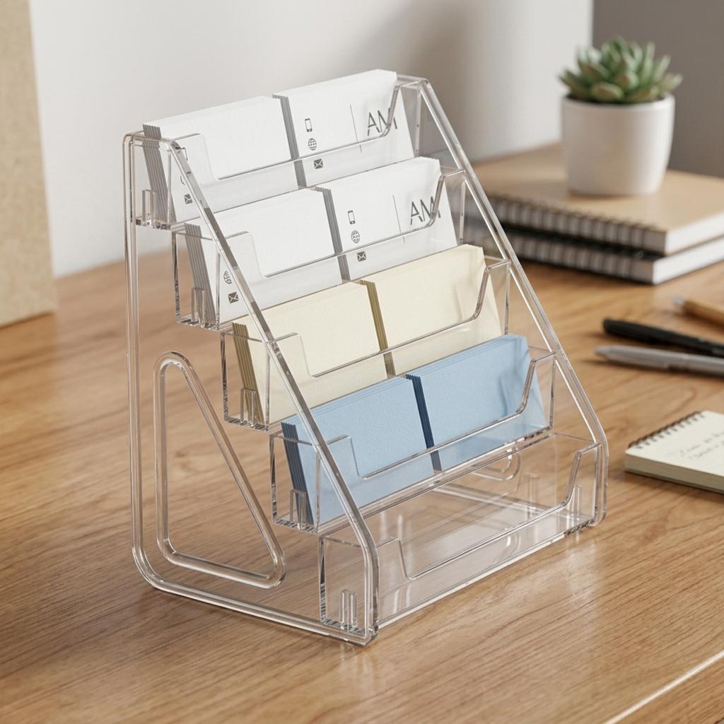 5 Tier Acrylic Display Stand For Figurines Cards And Collectibles With Sturdy Base And BPA Free Material