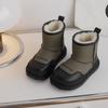 ins Paris wind children snow boots autumn and winter boys and girls thick hair warm one pedal