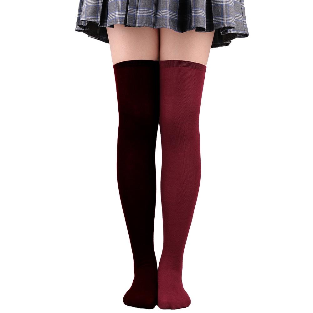 Colorful Over-the-knee Women's Socks For Parties And Holidays Friction-resistant Polyester Blend