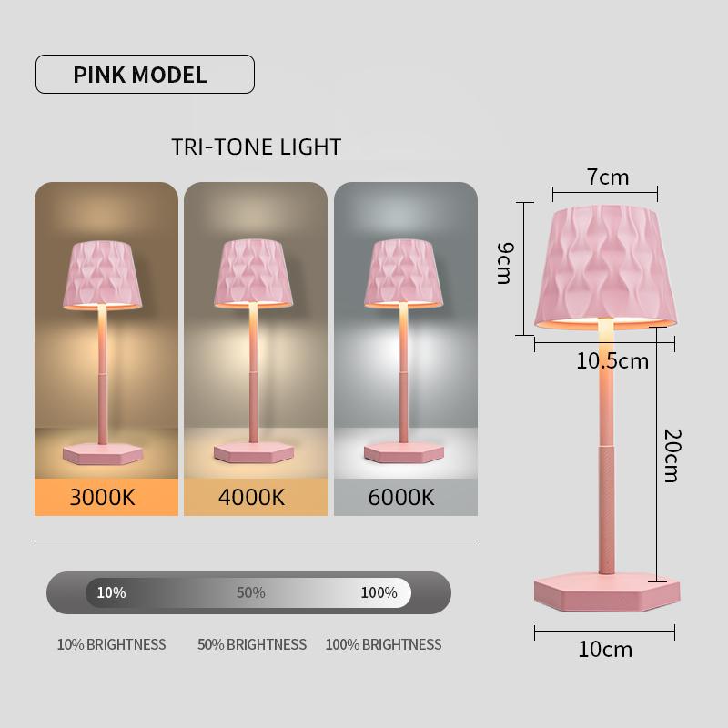 Retro Led Table Lamp 3 Colors Dimmable Touch Sensor Desktop Night Light Rechargeable Portable Night Light For Bar Bedroom Decor