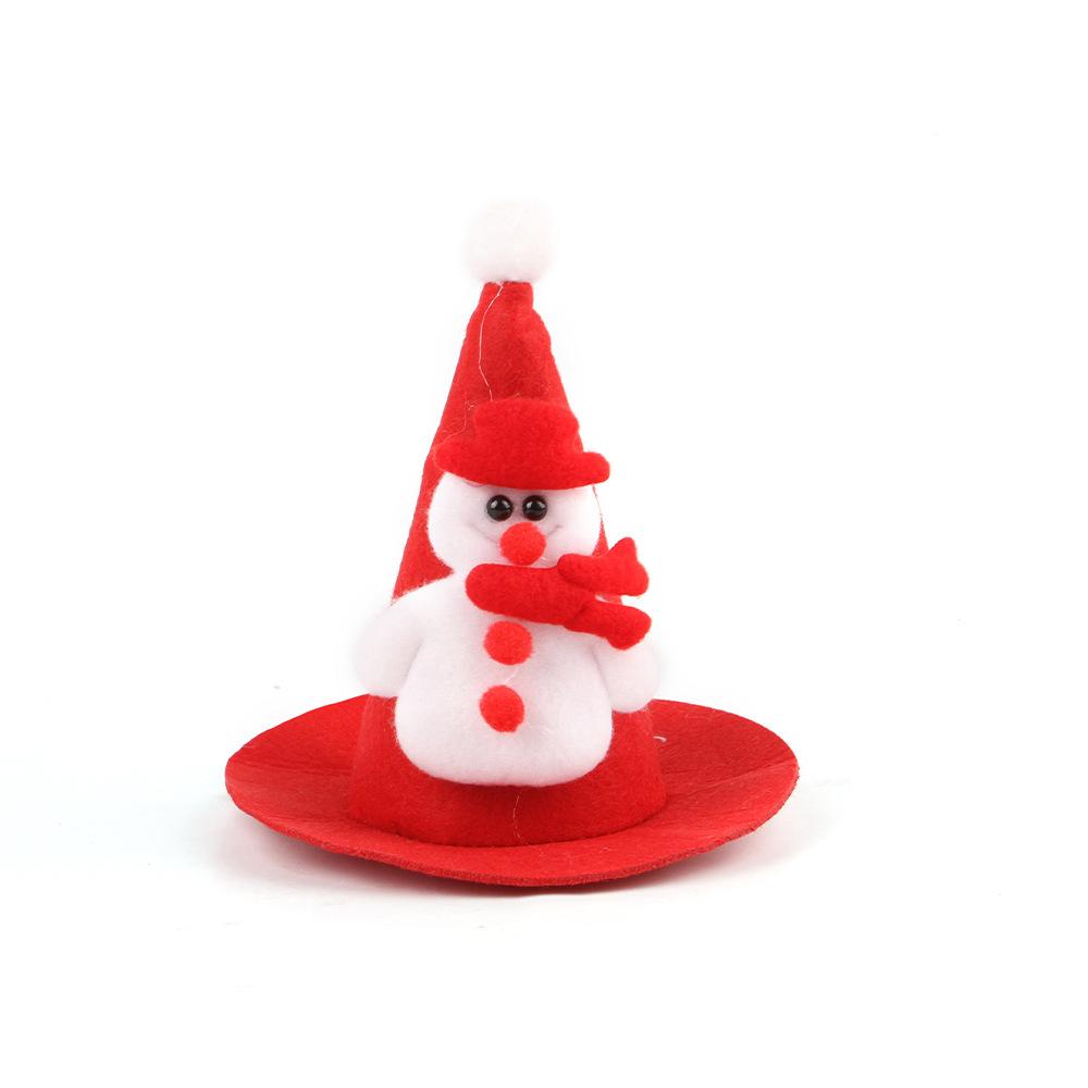 Pet Christmas Hat Three-dimensional Pointed Hat Decorative Hat Plush Cartoon Doll Christmas Pointed Hat Cat Headdress