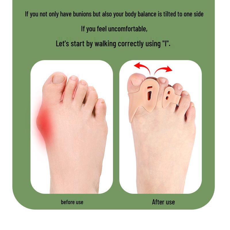 Three-Hole Toe Separator: Thickened Arch Support, Shock-Absorbing Massage Insole for Forefoot and Soft Bunion Correction