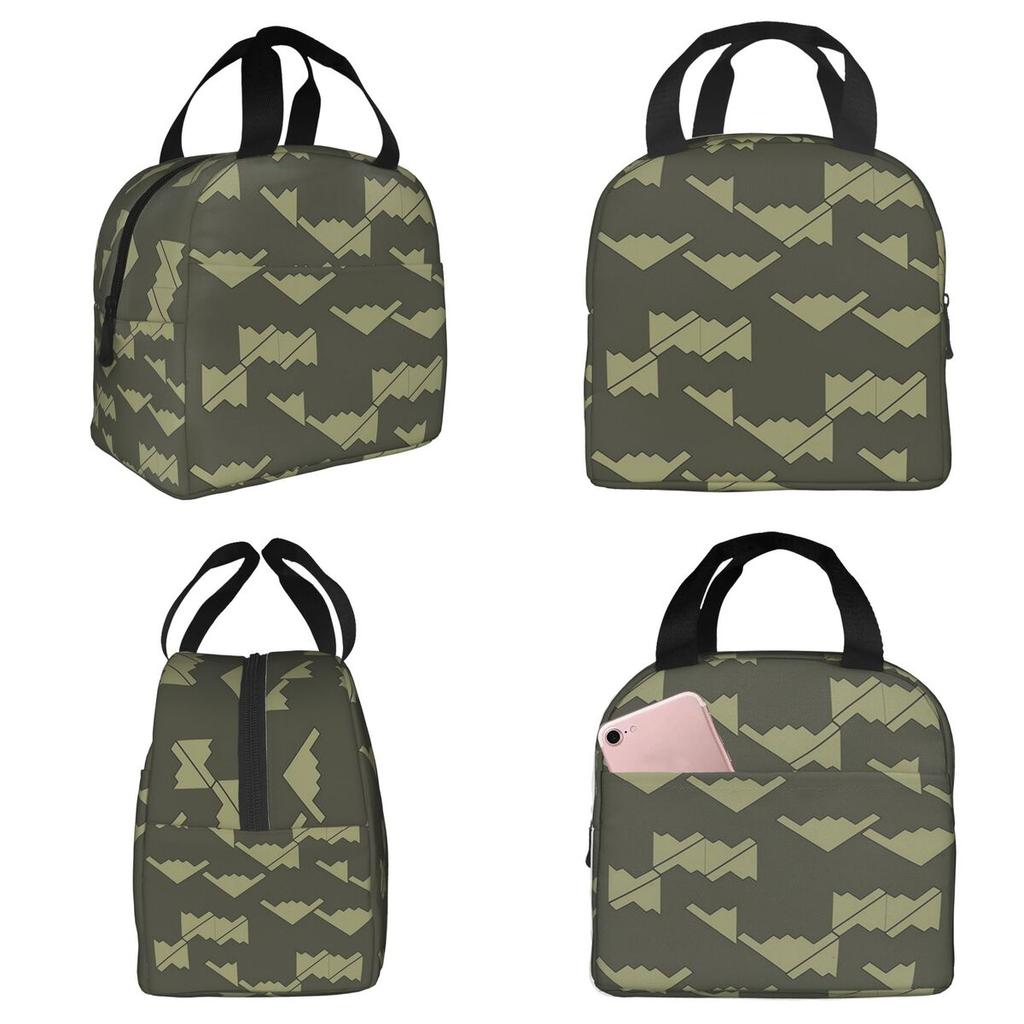B2-06-rect Insulated Lunch Bag for Women Office Cooler Thermal Food Box Tote Portable Lunch Boxes Container