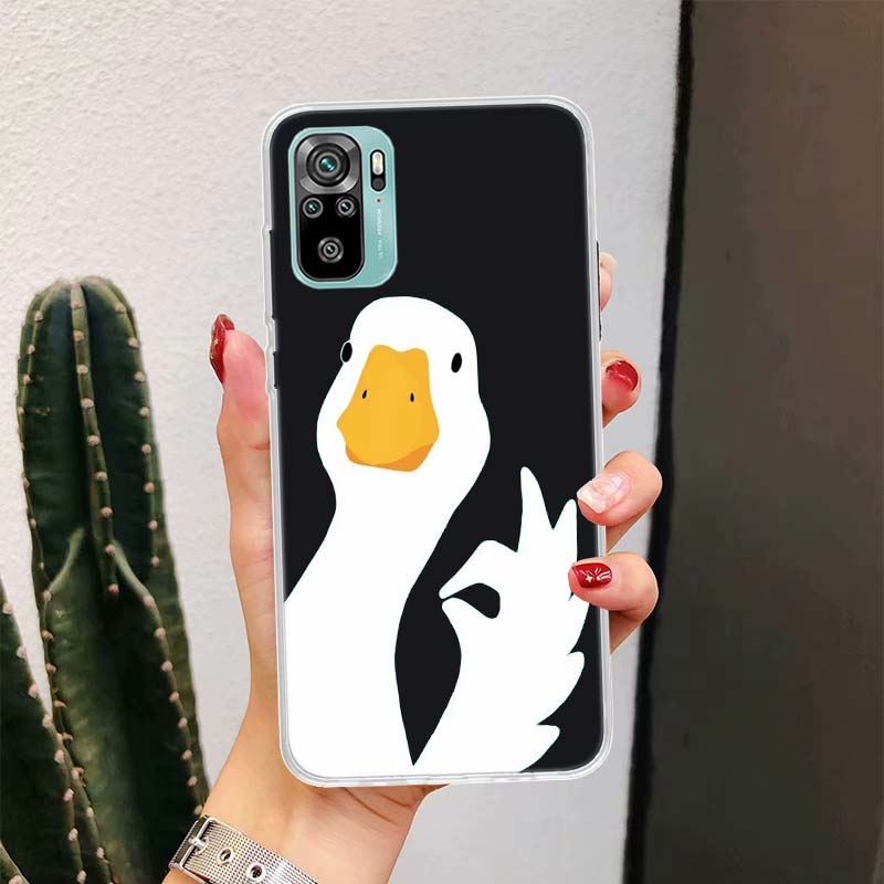 Cartoon Duck Goose Game For Xiaomi Poco X6 X3 Nfc X5 X4 F6 F5 Pro Phone Case F4 Gt F3 F2 F1 M5S M4 M3 M2 5G Fundas Coque X3 Nfc