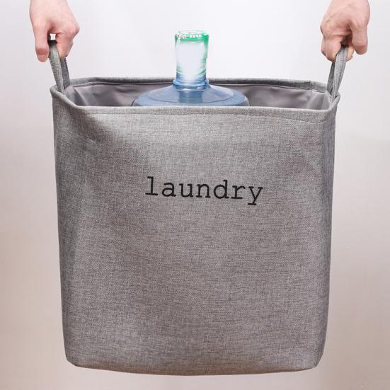 Laundry Hamper Bag Large Capacity Saving Space Demin Washing Storage Foldable Clothes Basket for Bedroom