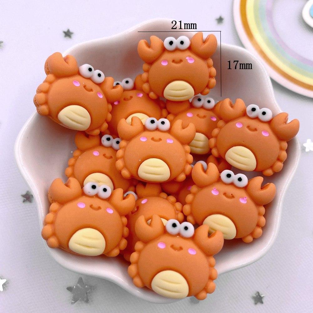 

10 шт. Красочные смоляные ракушки краба, черепахи, русалки, медузы, фигурки морских животных с плоской задней стороной, скрапбукинг, ремесло, DIY, аксессуар для банта, декор