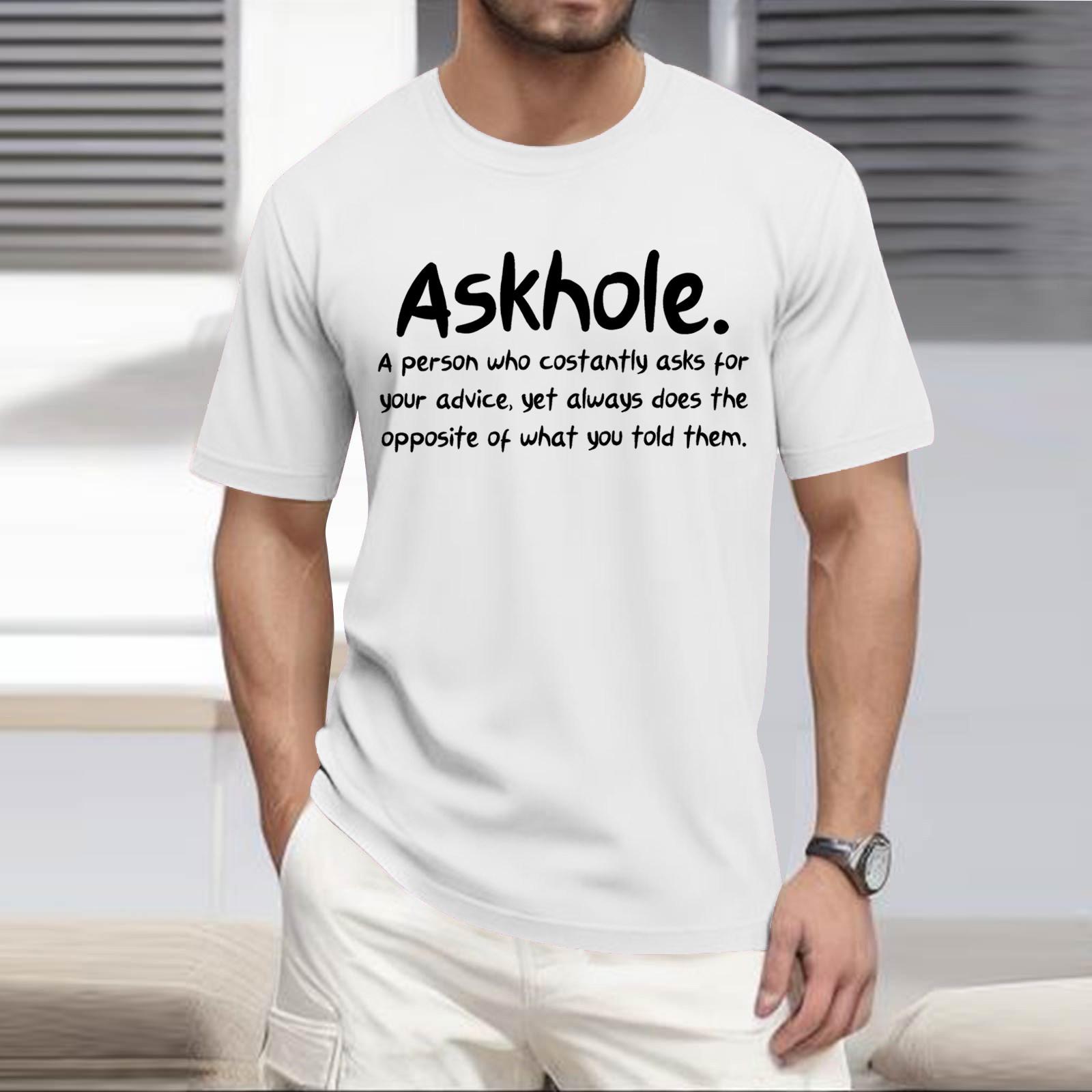 

Летняя мужская популярная футболка с круглым вырезом и коротким рукавом с принтом XL белый