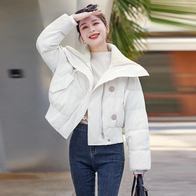New cotton-padded clothes for women's winter short thickened cotton-padded clothes, cotton-padded jackets for small people, loose coats are trendy.
