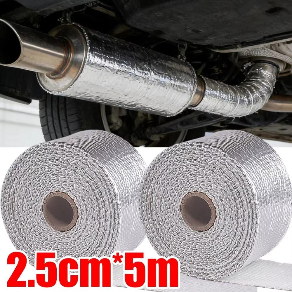 Fiberglass Exhaust Pipe Heat Wrap Tape Aluminum Foil Tapes  for Car Motorcycle Truck Exhaust Header