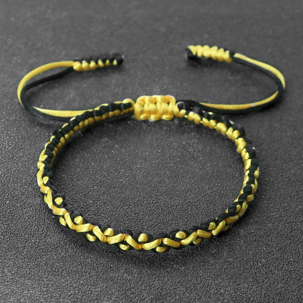 2 Colors Nylon Rope Bracelets for Women Men Handmade Adjustable Braided Knot Bangles Couple Friendship Lucky Daily Jewelry Gifts