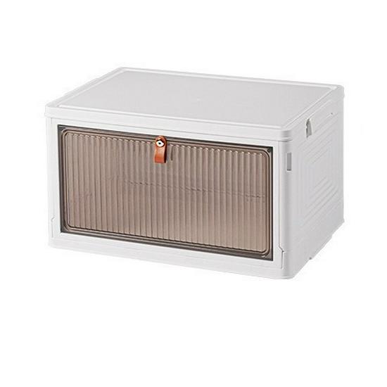 Large Capacity Folding Storage Cabinet with Wheels - Multi-layer Organizer for Snacks & Clothes