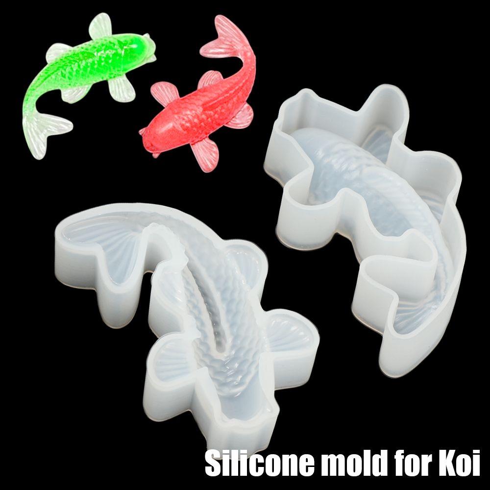 Cake Baking Craf DIY Silicone Mould Resin Casting Tool Jewelry Making Koi Fish Epoxy Mold
