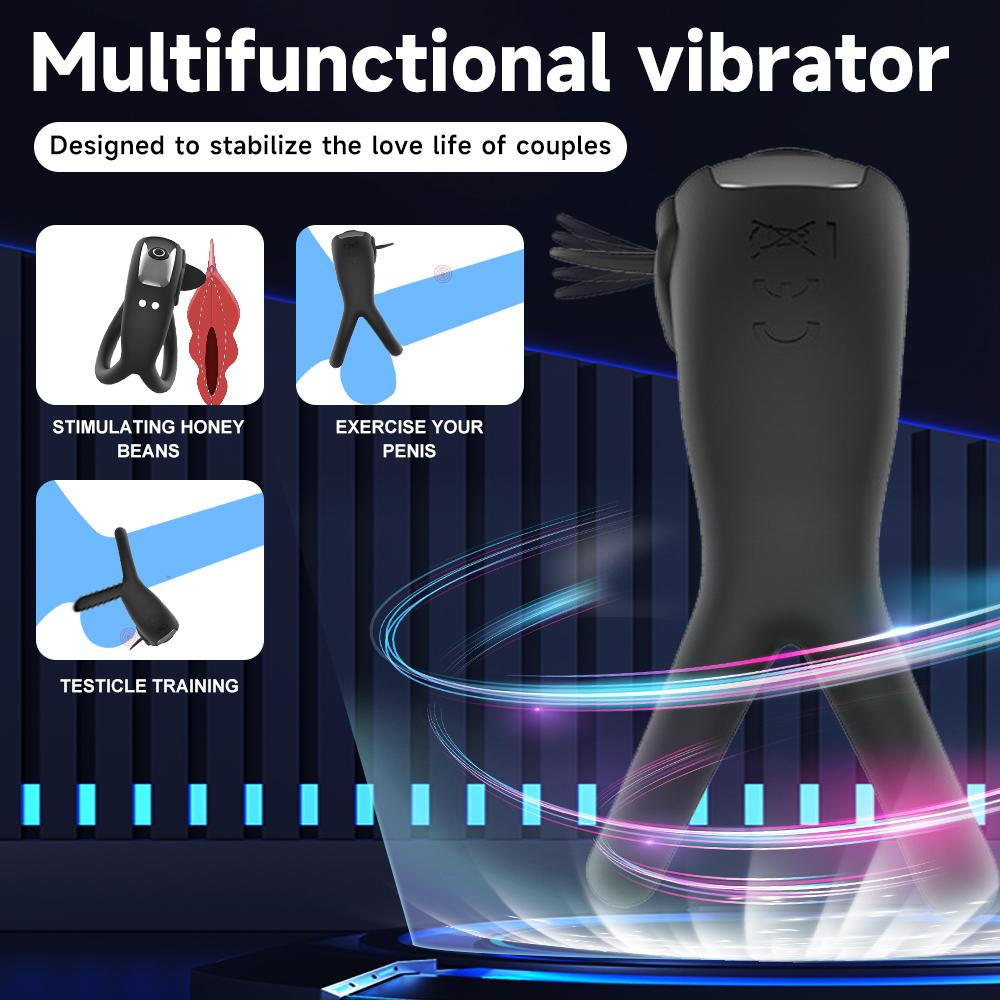 Penis Ring Vibrator Enlargement Delay Ejaculation Clitoris G-spot Stimulation Sex Toys for Men Adult 18 Couple Male Masturbator