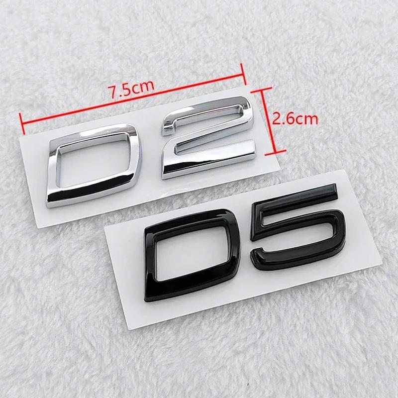 3D Auto ABS  Badge Emblem Sticker for Volvo D2 D3 D4 D5 D6 D7 Logo V40 S40 S60 S70 S80 V50 Exterieur Accessoires