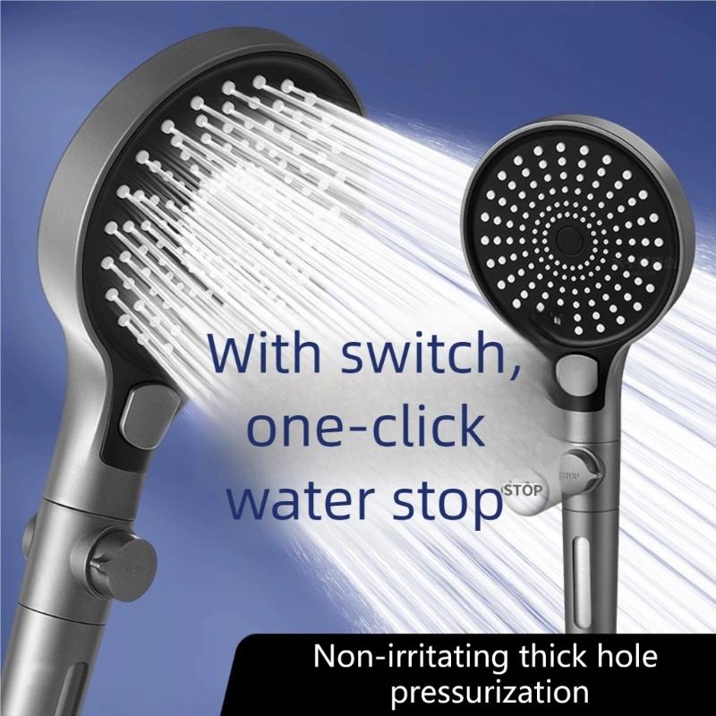 ABS Handheld Shower Head With Triple Sprays Function 130mm Coverage Area Water Filter Systems Bathroom Essential