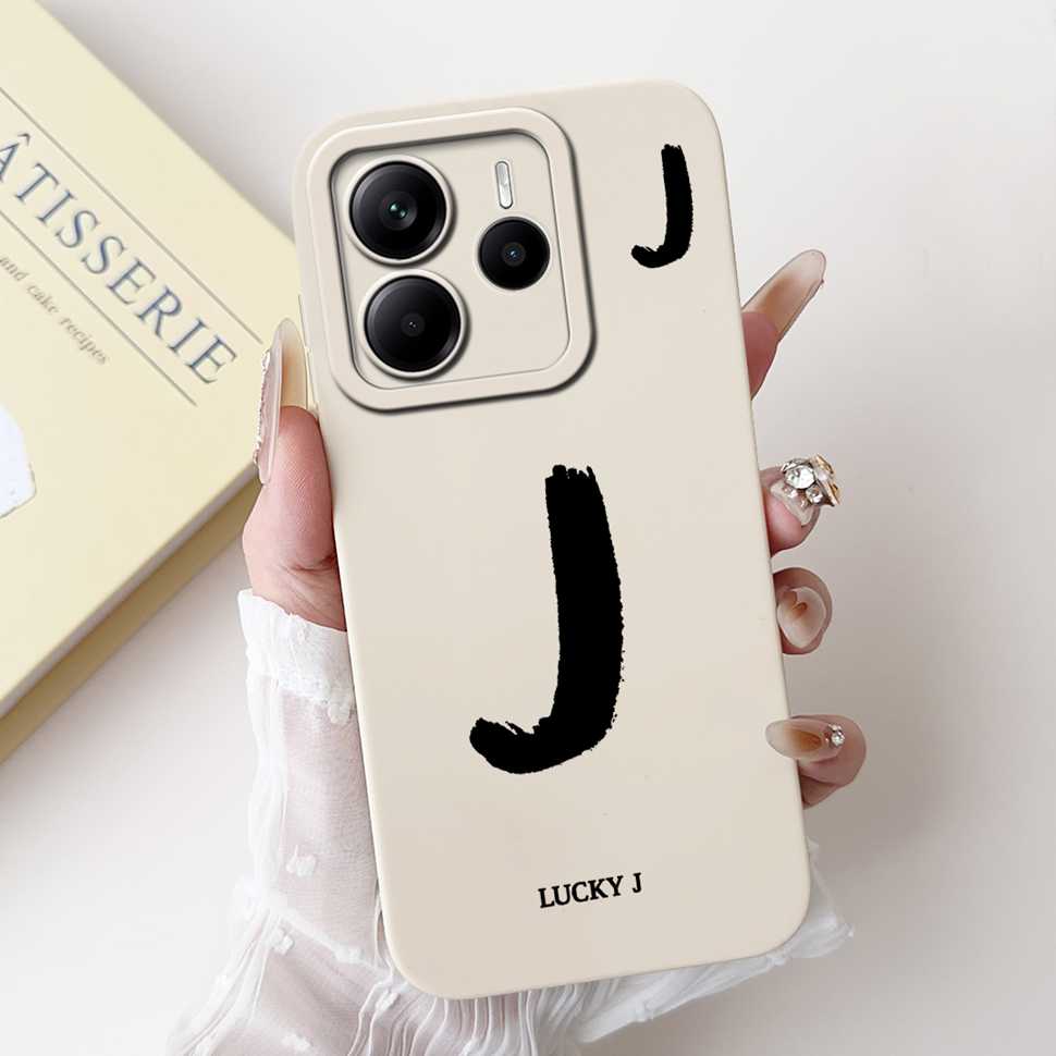Case For Redmi Note 14 4G 5G Luxury Letters Covers Soft Silicone Phone Case For Xiaomi Redmi Note 14 Note14 5G Back Cover Fundas