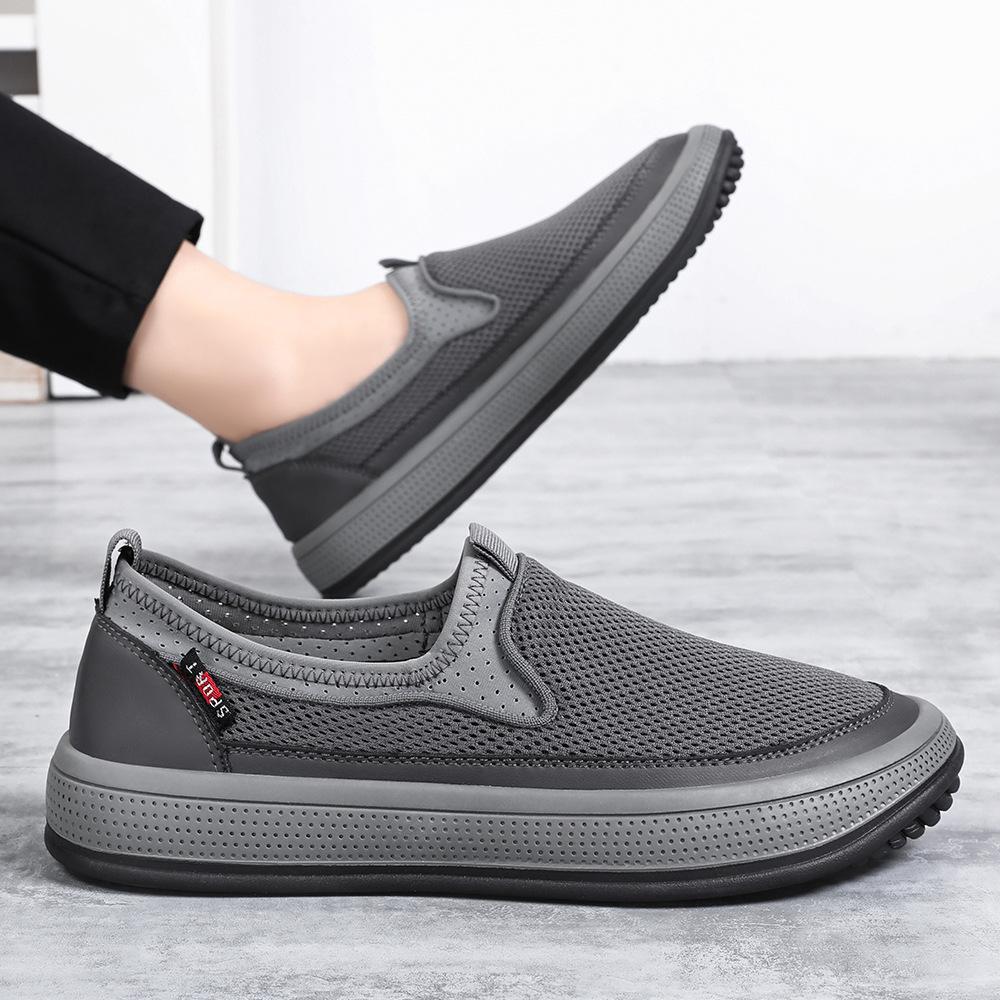 Men's Shoes Casual Shoes 2025 Summer New Shoes Men's Large Size Versatile Single Shoes Breathable Mesh Shoes