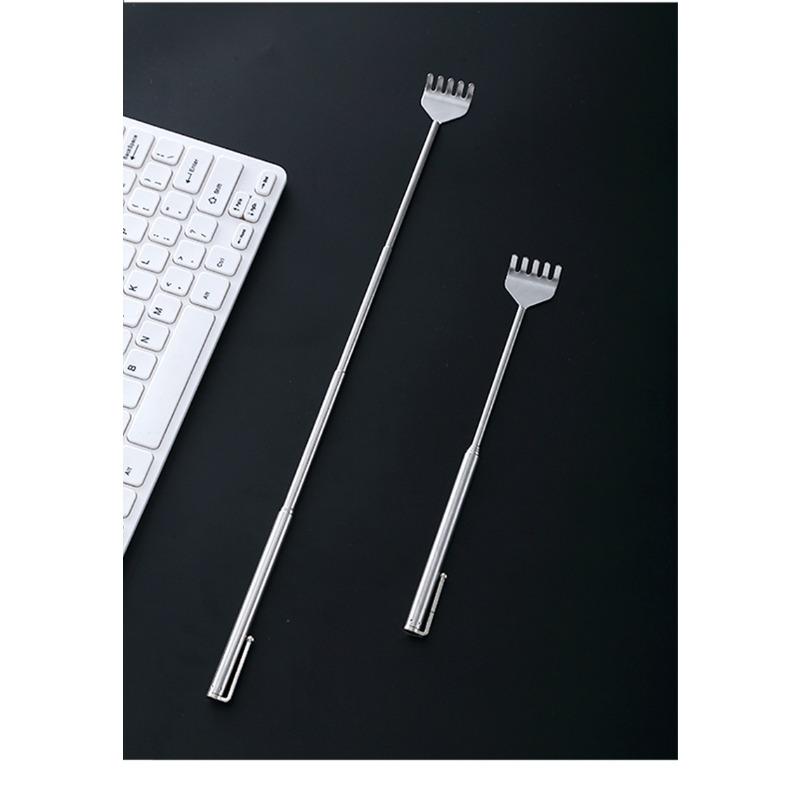 Pen Style Stainless Steel Telescopic Scratching Device, Five Section Telescopic Scratching Tool, Multi-Purpose Scratching Tool.