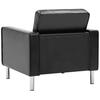 Vidaxl Fotel Czarny 75X70X75 Cm Skóra Ekologiczna