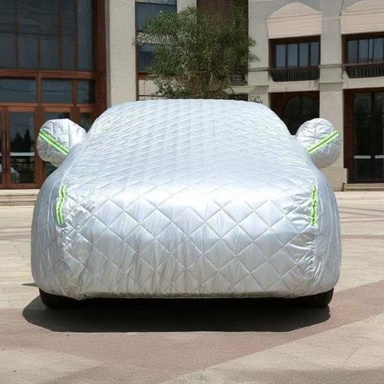 All-Weather Car Cover with Reflective Strips Thickened Cotton Full Coverage Car Cover for SUV Sedan Hatchback Sun And Snow Protection Car Cover Top