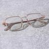1 Piece of Women's Classic Retro Box Fashion Glasses - Equipped with Color Changing Transparent Lenses