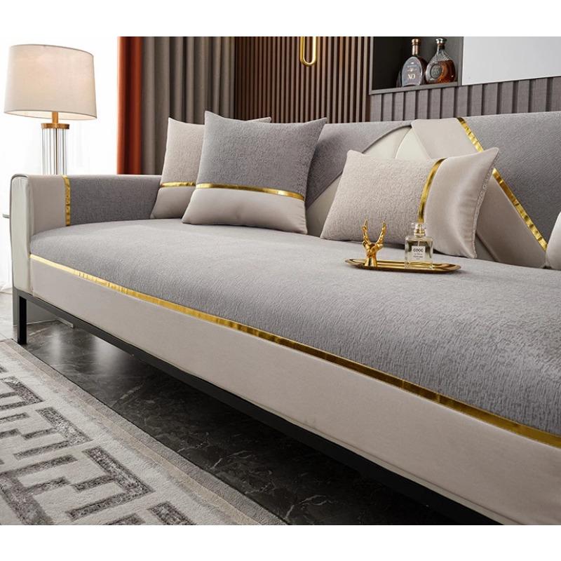 Thickened Fabric Sofa Cover I Shape Slipcover Seat Sofa Towel Dust Cover Towel Couches for Living Room Decor Chair Mat 3 Seater