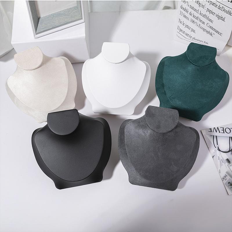 Catifea portret colier display pandantiv organizator bijuterii stand bijuterii manechin bust colier pandantiv vitrine