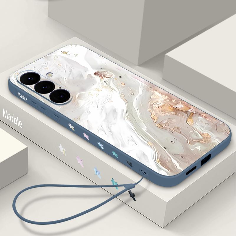 Watercolor Marble Case For Samsung Galaxy S26 S25 Ultra S24 S23 S22 Plus S21 FE A15 A16 A17 A35 A36 A54 A55 A56 5G Soft Cover