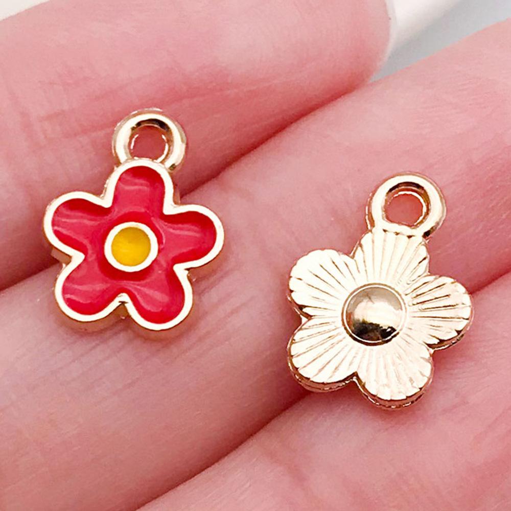 Red And Love Heart Peach Jewellery Accessories Diy Bracelet Keychain Necklace Pendant Alloy Oil Drop