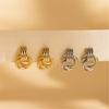 Boucles d'oreilles Clous Élégantes Bijoux de Fête Texture Acier Inoxydable Parfaites pour Rehausser l'Élégance pour le Bureau ou une Soirée