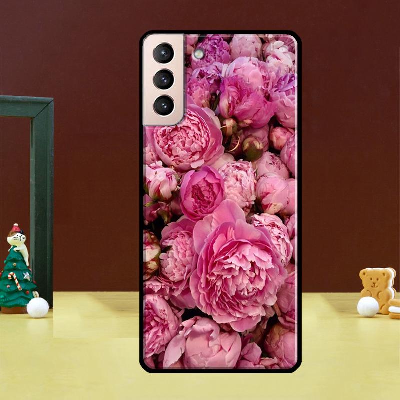 Peonies Beautiful Flower Fundas For Samsung Galaxy S23 S20 FE S21 FE S22 Ultra Note 20 S10e S8 S9 S10 Note 10 Plus Case