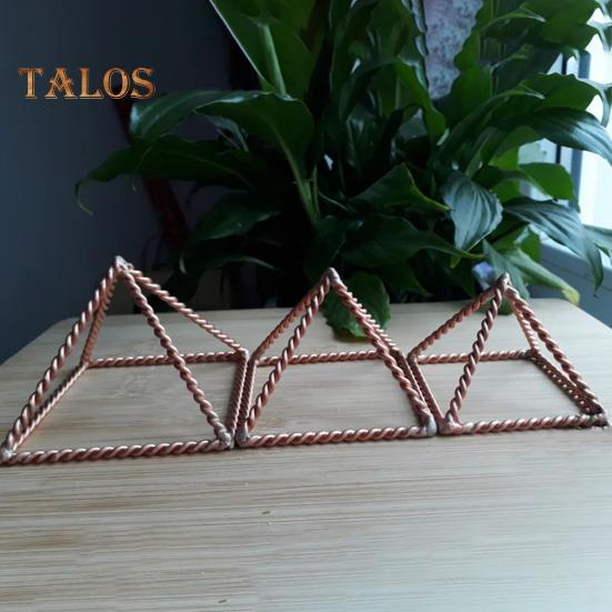 Metal Wire Energy Pyramid Decoration Cube of Power 188 MHz Tensor Style Pyramid Promotes Health Enhances Fields Space Purifying Healing Pyramid