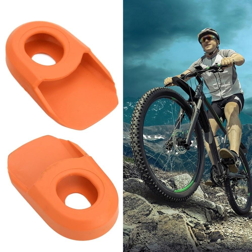 2PCS Soft Bicycle Crank Protector Silicone Crank Arm Sleeve Durable Bike Crank Boot Cycling Use