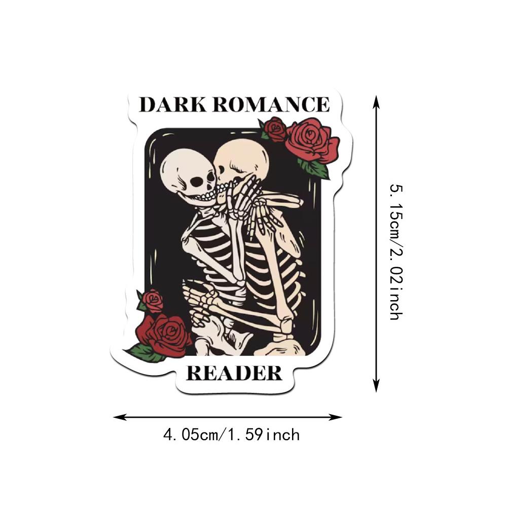 10/30/50pcs Dark Romance Reader Bookish Stickers Vintage Aesthetic Sticker Scrapbook Suitcase Phone Cool Cartoon Decals Packing