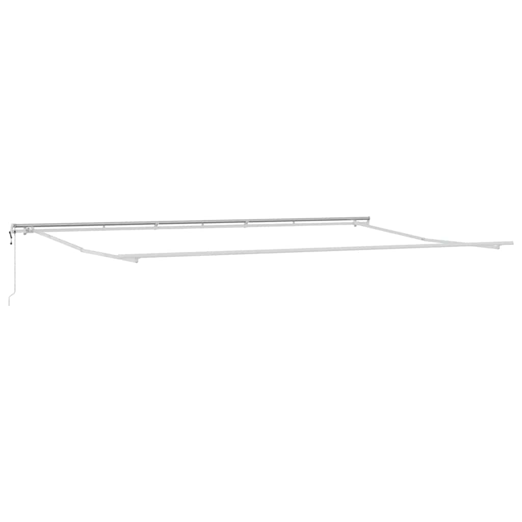 Retractable Awning Green and White 600 x 350 cm