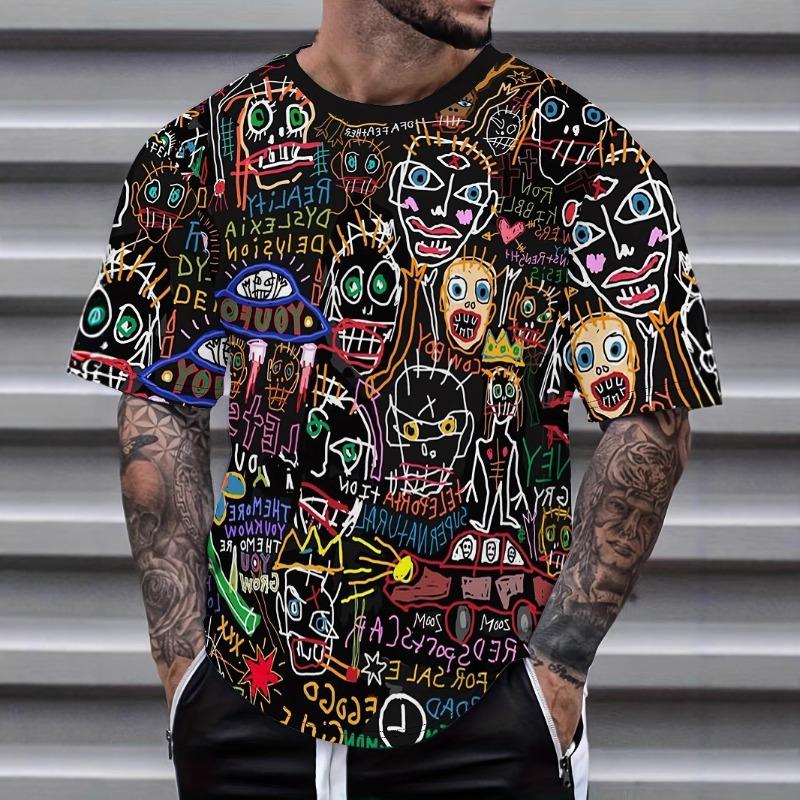 

Summer 2025 Short Sleeved Round Neck Comfortable Casual Fashion Trend Simple and Popular XS