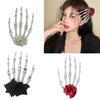 Cool Girls Skeleton Hand Hairpin Trend Barrettes Fashion Hair Ornament Statement Headpiece Women Head Wrap for Ladies