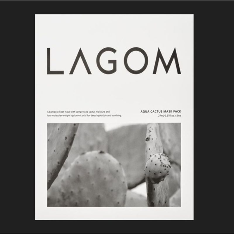 Lagom Aqua Cactus Mask Pack 27ml (5 sheets) Lagom Aqua Cactus Mask Pack 27ml x 5 sheets