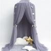 Rainbow Bed Canopy Lace Net Unique Pendant Play Tent Bedding for Kids Playing Reading with Children Round Dome Netting Curtains Baby Boys Girls Games