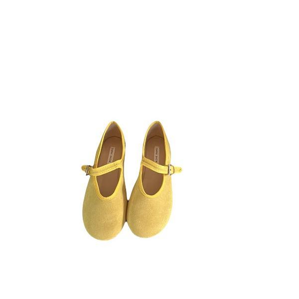 2025 Spring and Autumn New One-word Belt Mary Jane Single Shoes Women's Shallow Mouth Ballet Shoes Flat Red Small Leather Shoes