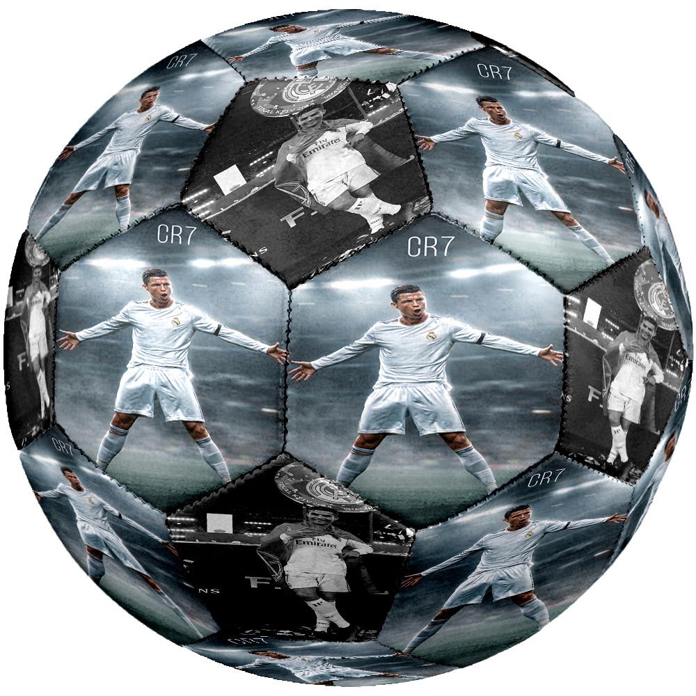 Eredità di Ronaldo Pallone da Calcio Bianco e Nero Taglia 5 Cucito a Macchina Allenamento e Partite Indoor/Outdoor Regalo Commemorativo Perfetto per gli Amanti del Calcio