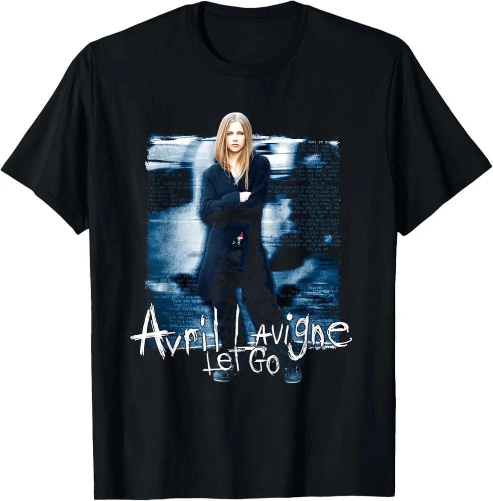 Avril Lavigne Let Go Cotton T-Shirt Y2K Unisex Cotton Black Tee XL