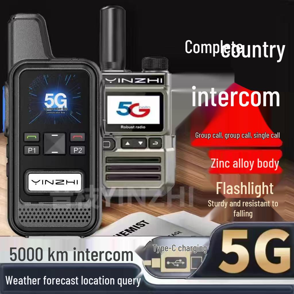 National Outdoor Walkie-Talkie 5G/4G SIM, 5000 km Range, Team/Restaurant/Construction Use, 10 Units
