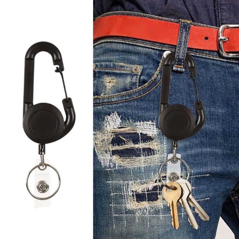 Retractable Keychain With High Elasticity ABS Material Lightweight And Sturdy For Home Office Outdoor Use